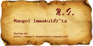 Mangol Immakuláta névjegykártya